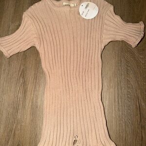 Vera Ribbed Knit Baby Romper